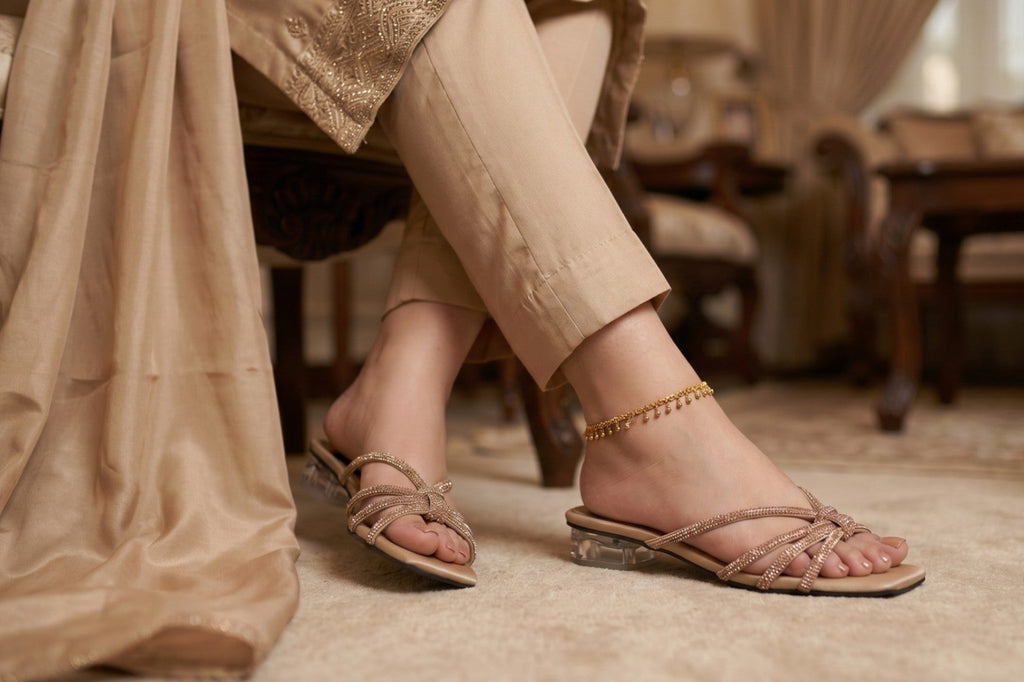 Noir Strappy Flats
