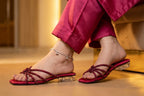 Noir Strappy Flats