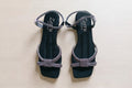 Zaria Embellished Ankle Strap Flat